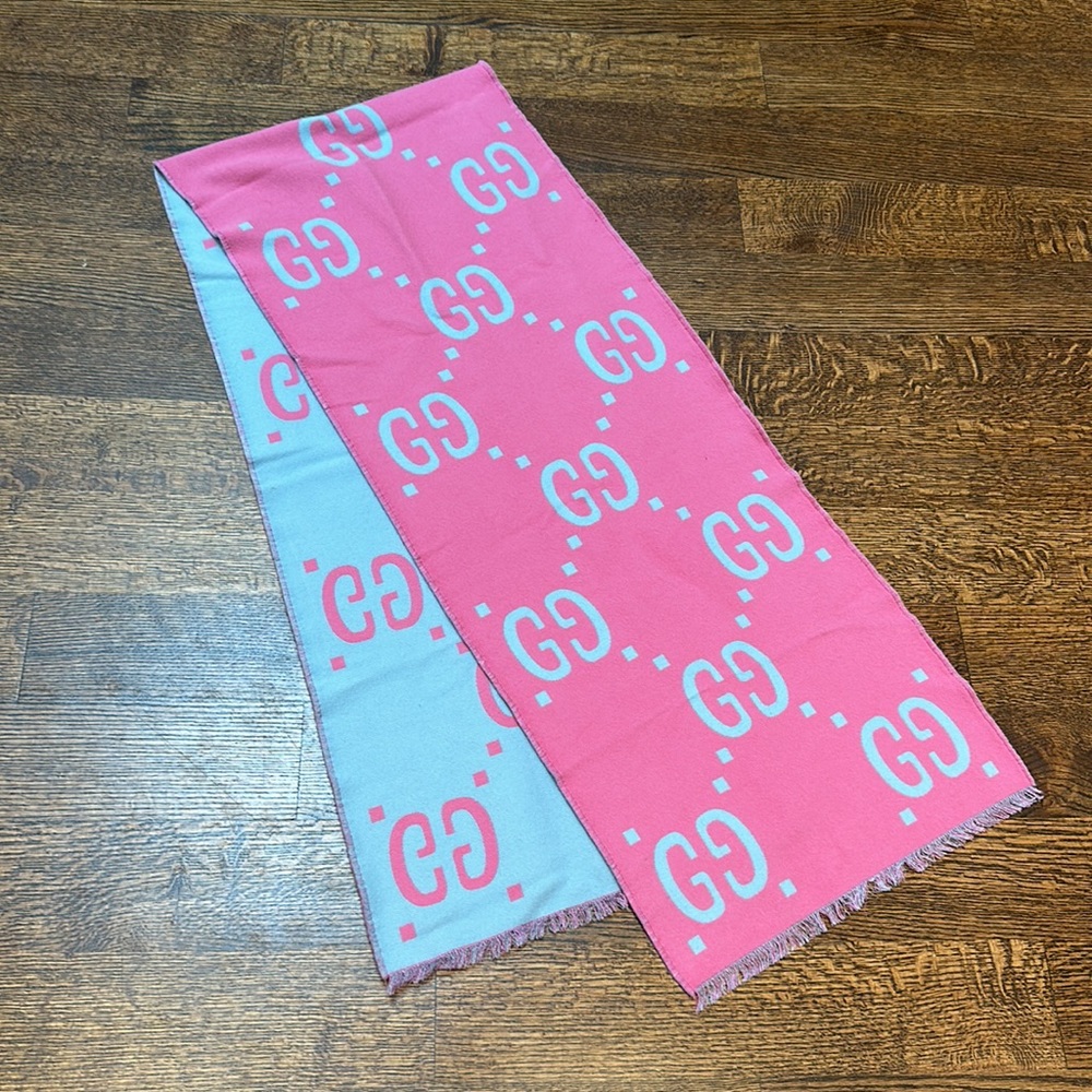 Gucci GG jacquard wool silk scarf - Picture 6 of 6